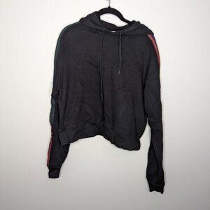 Adriano Goldschmied Black Hoodie with Graphic on Sleeve | Size Small